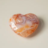 カーネリアンフラワーアゲートハート/Carnelian Flower Agate Heart