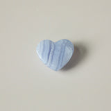 ブルーレースアゲートミニハートカボション/Blue Lace Agate Mini Heart Cabochon