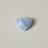 ブルーレースアゲートミニハートカボション/Blue Lace Agate Mini Heart Cabochon