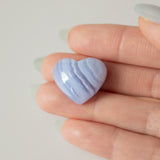 ブルーレースアゲートミニハートカボション/Blue Lace Agate Mini Heart Cabochon